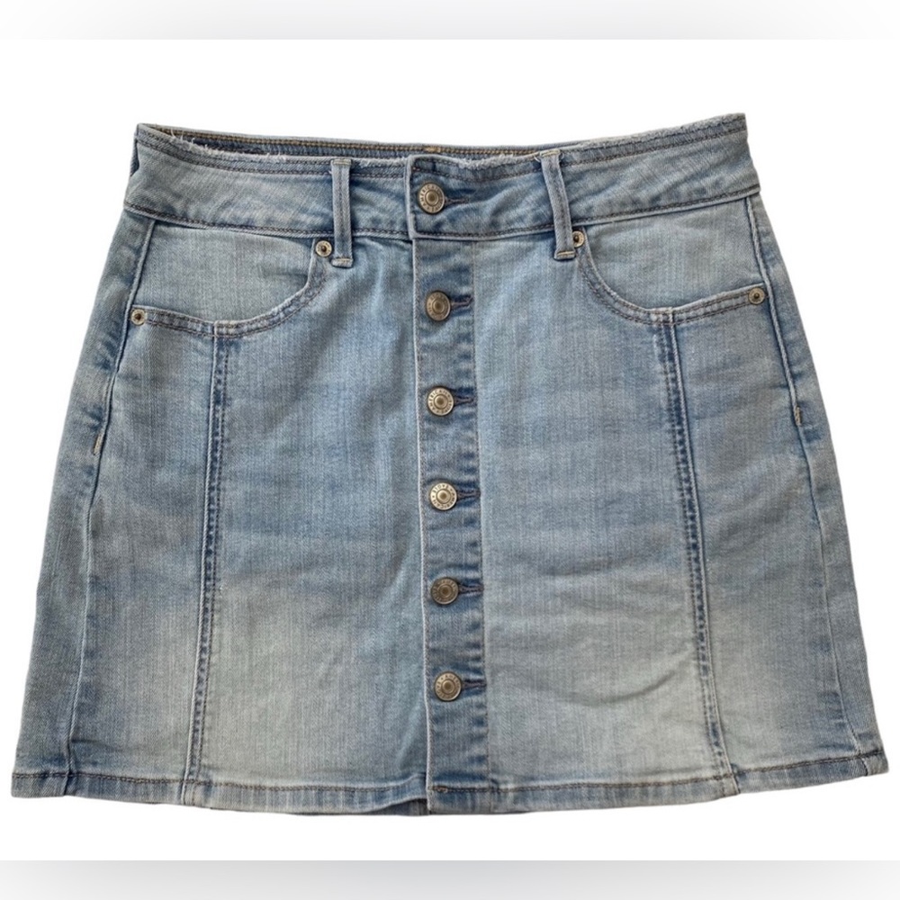 American Eagle Outfitters Blue A-Line Denim Skirt